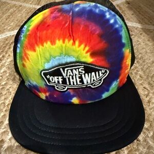 Vans Boys Kids Tie Dye Adjustable Baseball Hat NWOT